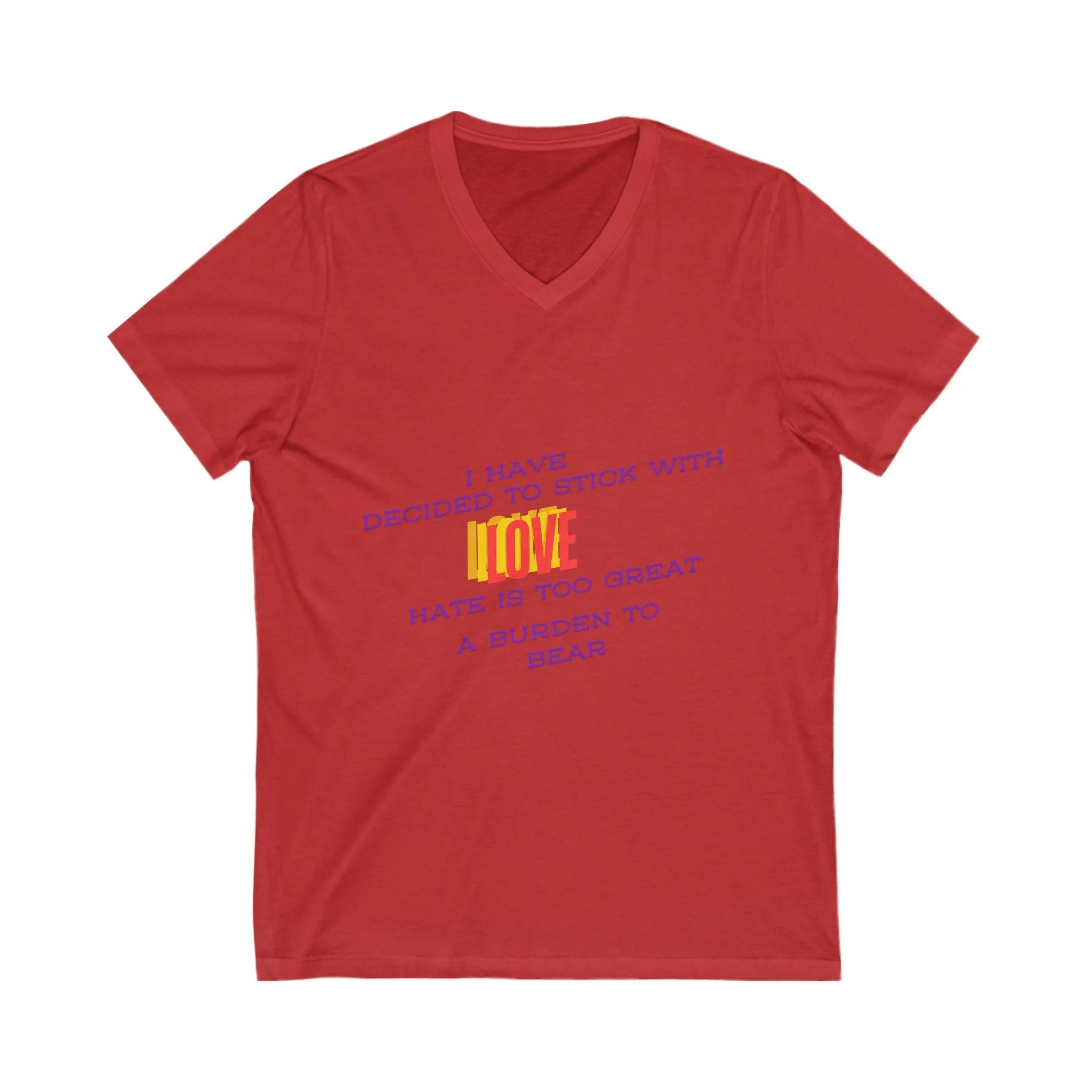 Unisex Jersey Short Sleeve V-Neck Tee