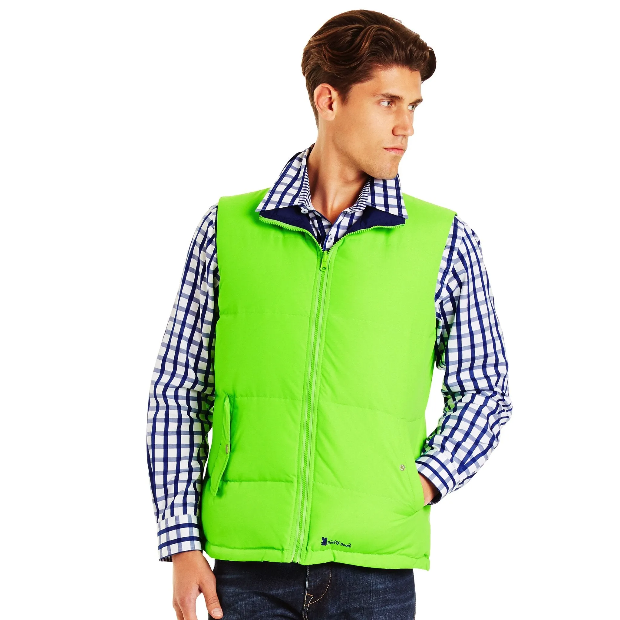 Unisex Lime/Navy Reversible Vest