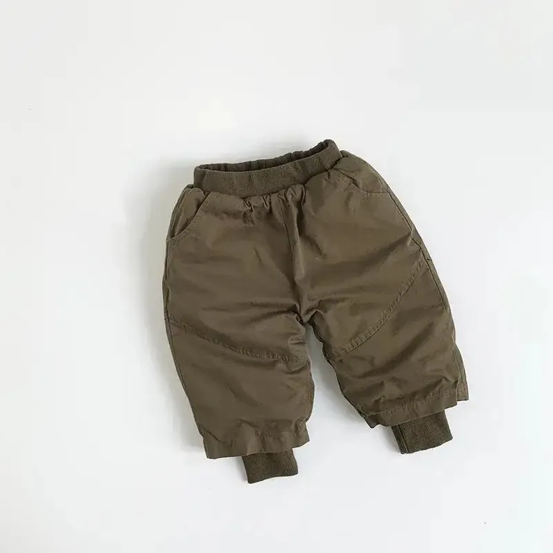 Unisex Winter Padded Solid Pants