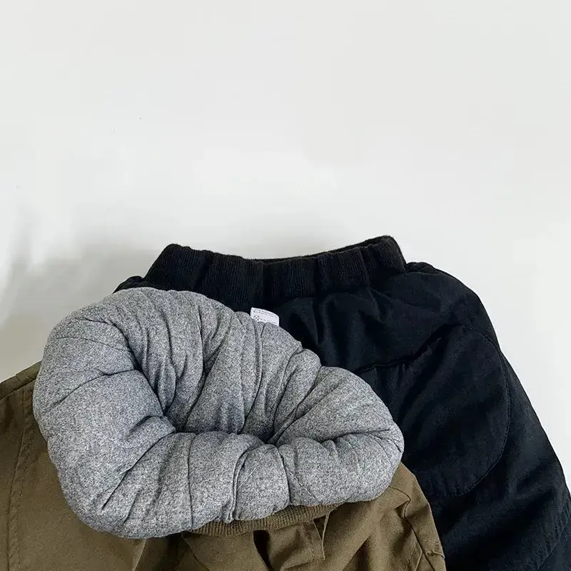 Unisex Winter Padded Solid Pants
