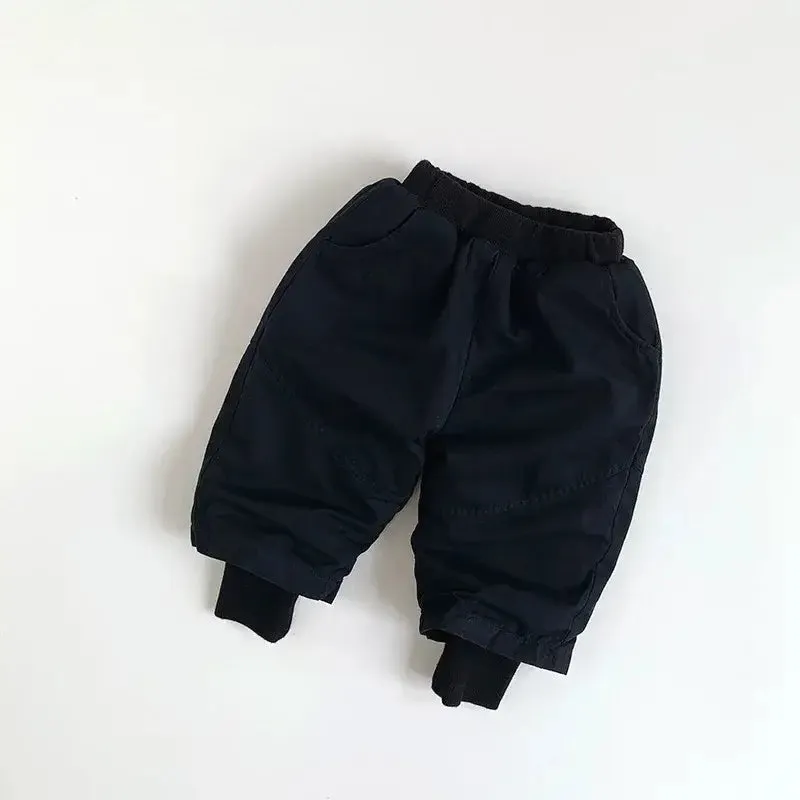 Unisex Winter Padded Solid Pants