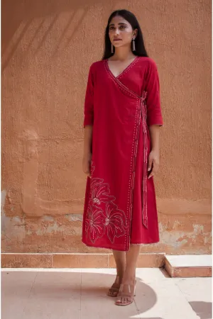 Urmul'Hoor' Laal Ishq Cotton Kurti.(2pc kurta and pant set )