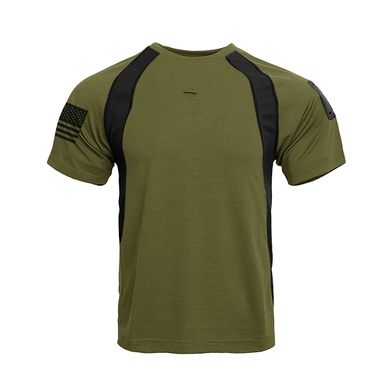 USA FLAG TACTICAL COLOR BLOCK RAGLAN GRAPHIC TEE