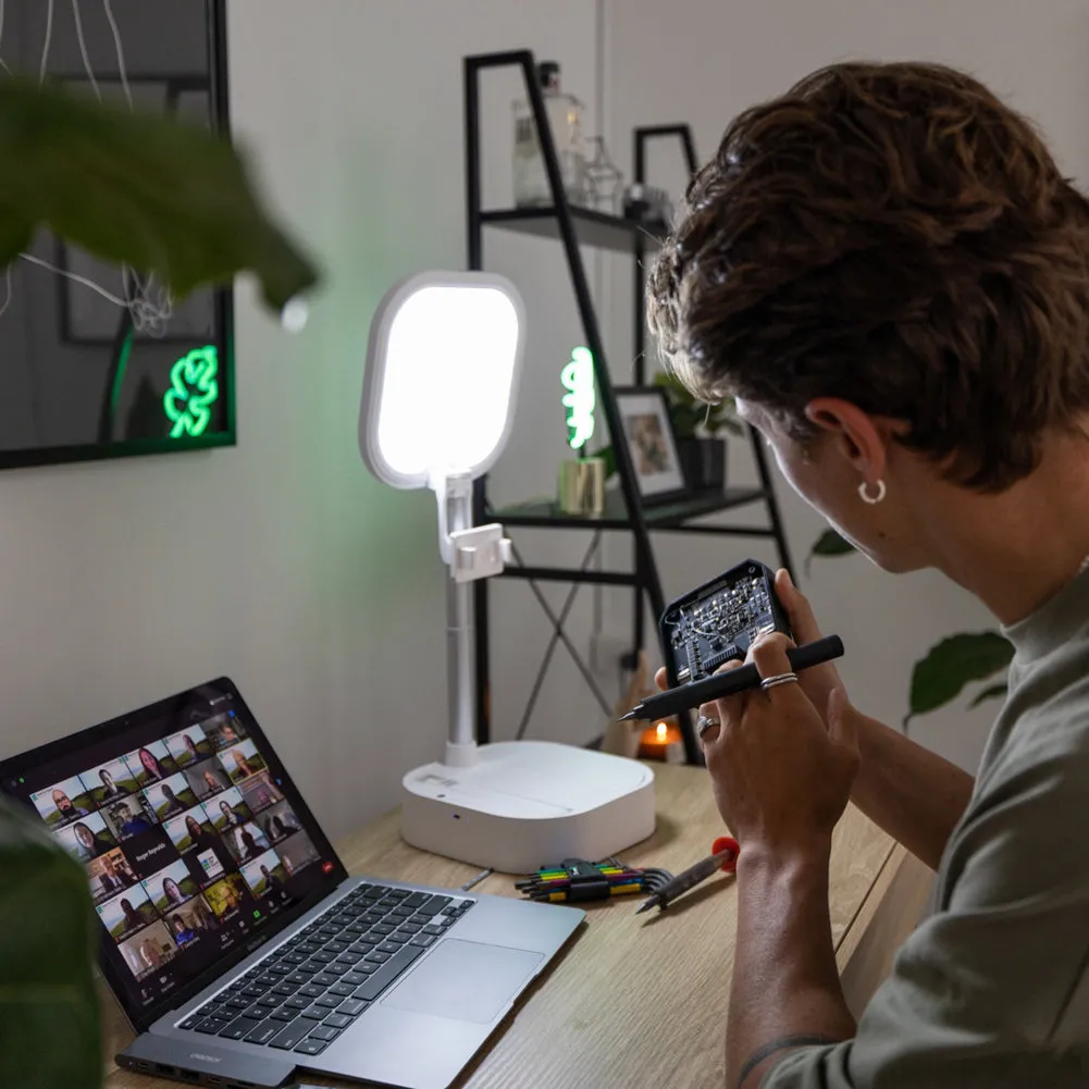 Usams White Portable Square Ring Light Multimedia LED Light (DEMO STOCK)