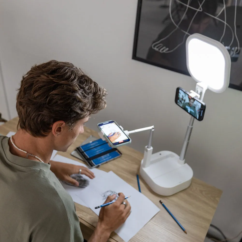 Usams White Portable Square Ring Light Multimedia LED Light (DEMO STOCK)