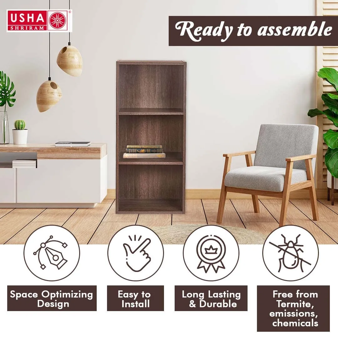 USHA SHRIRAM Book Cabinet for Storage | Sturdy & Durable Storage Book Shelf for Home Library | Ready to Assemble | Water, Moisture, Dust Resistant | Termite Free (Book Cabinet)