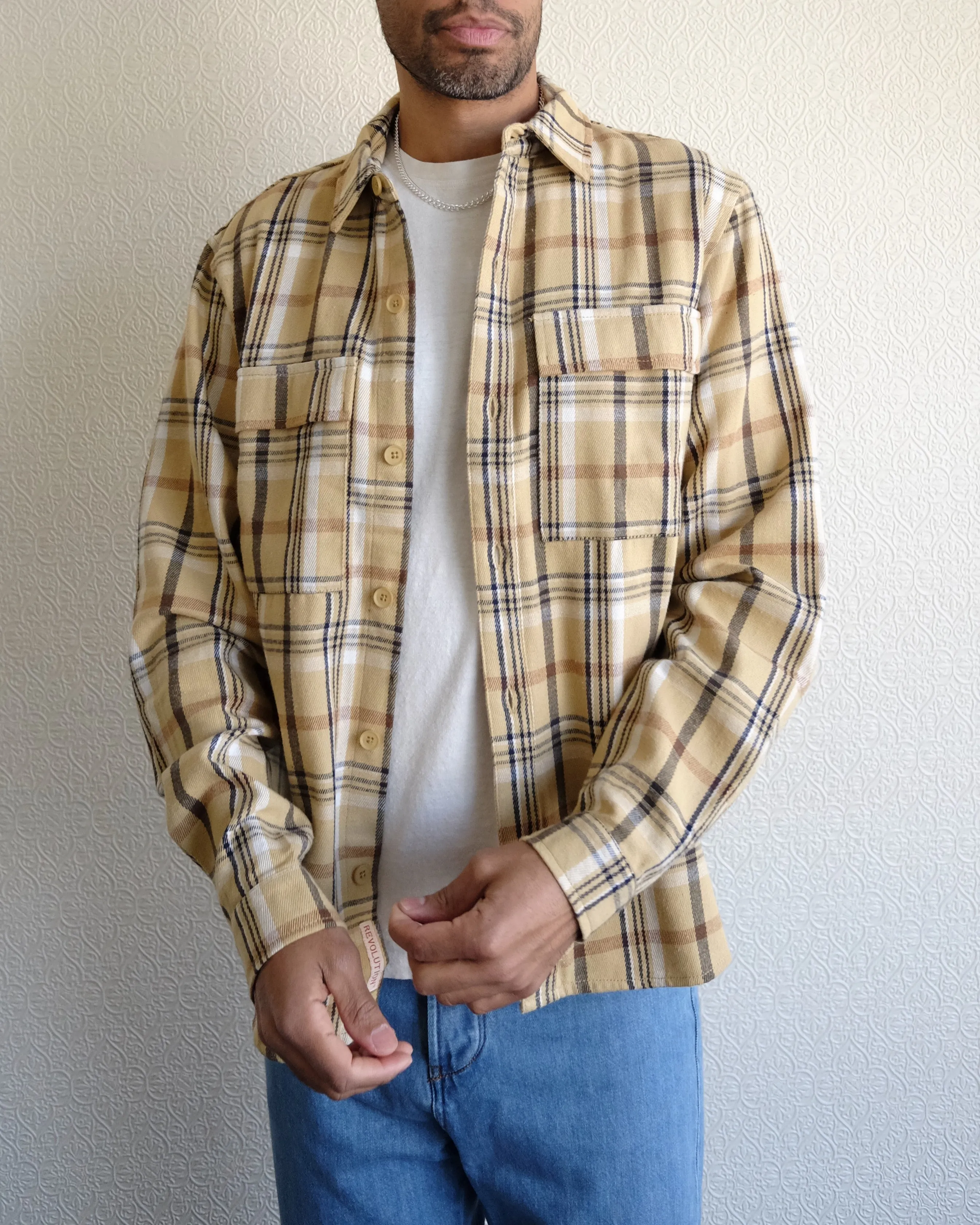 Utility Overshirt, Yellow Plaid