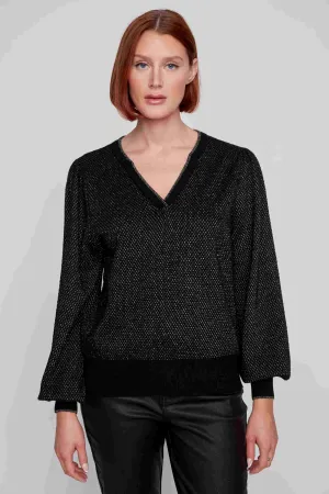 V Neck Puff Sleeve Top
