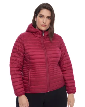 Vegan Down Lightweight Packable Puffer | Raspberry