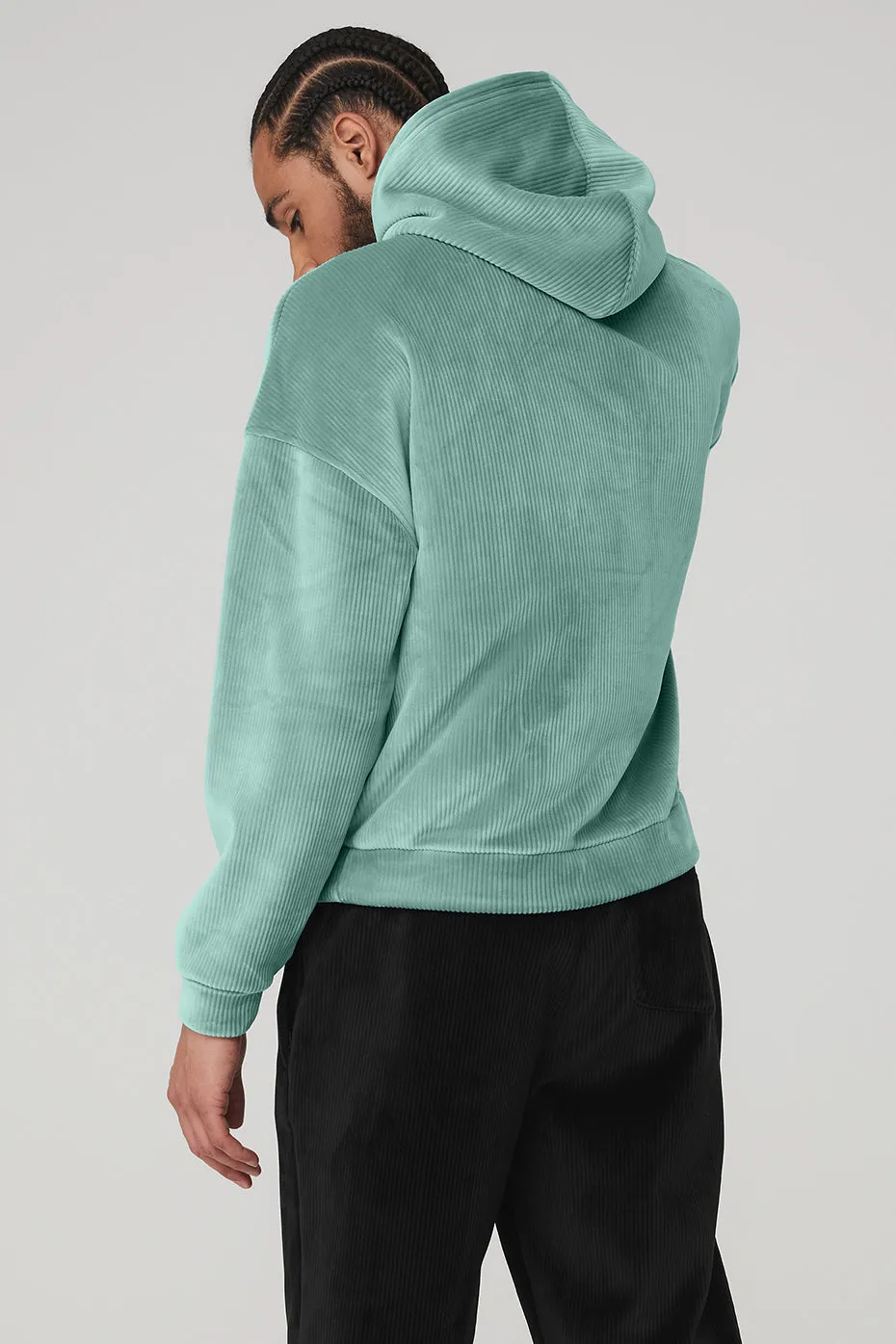 Velour Baller Hoodie - Blue Agave