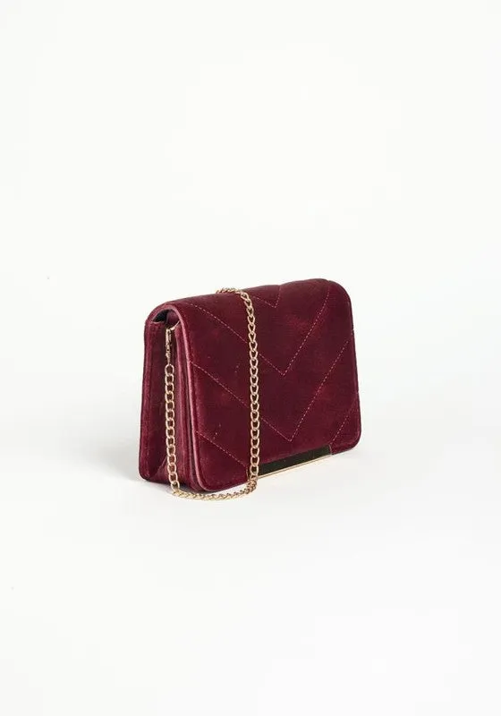 VELVET CROSSBODY PURSE