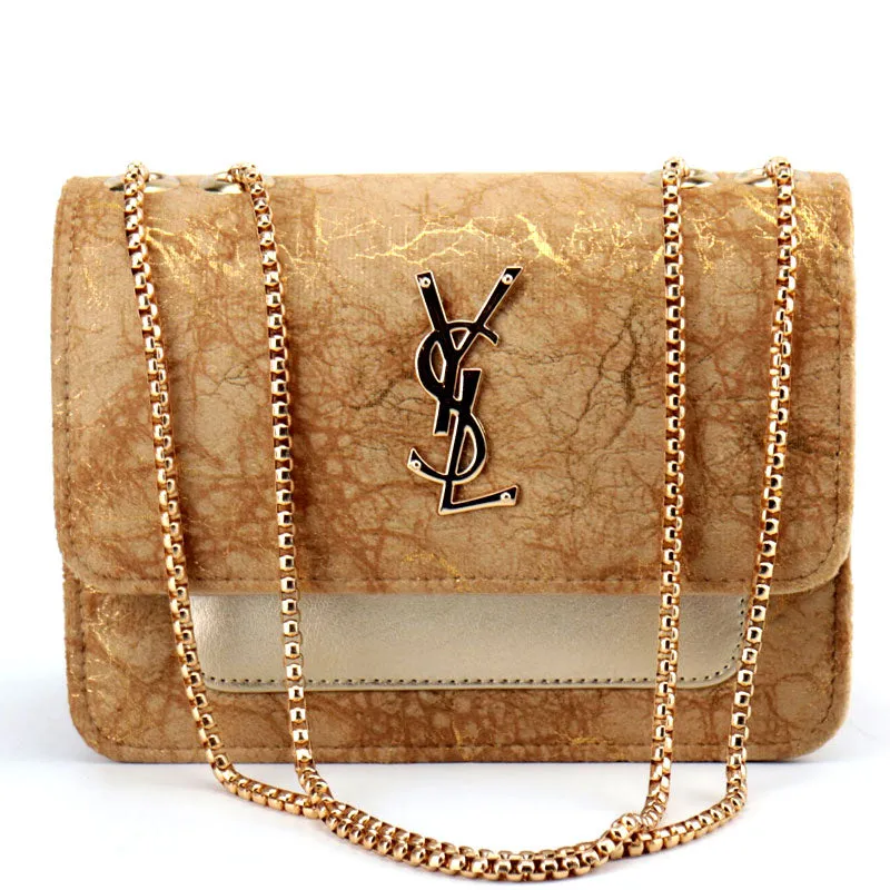Velvet Gold Pattern Double Pocket Clutch Bag Purse #YL-338  #22
