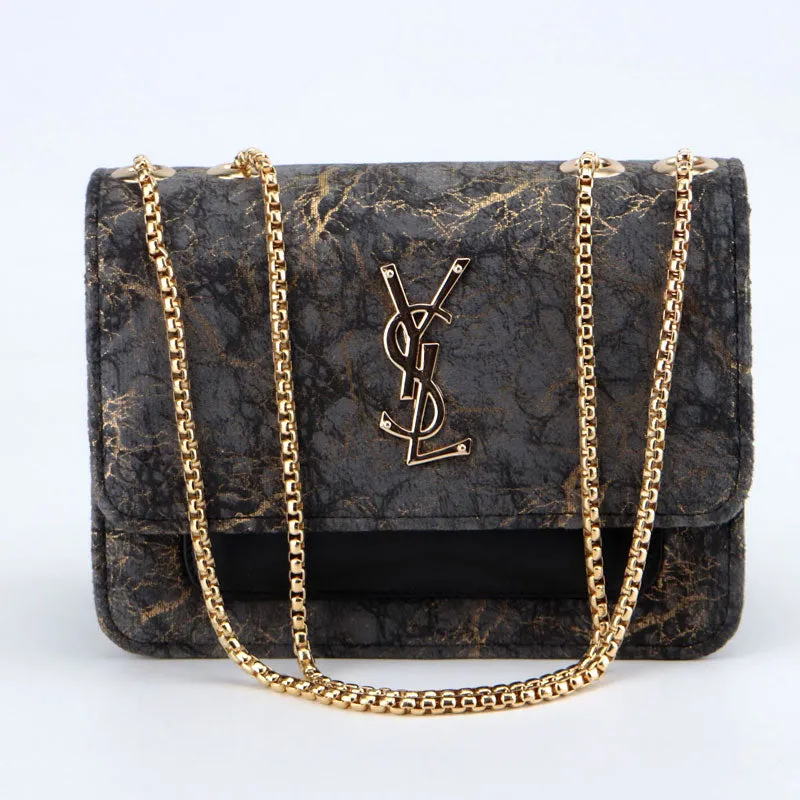 Velvet Gold Pattern Double Pocket Clutch Bag Purse #YL-338  #22