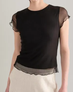 Vera Mesh Top in Black | Black