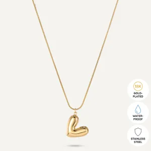 Vibes | Puffy Heart Necklace | 18K Gold-Plated