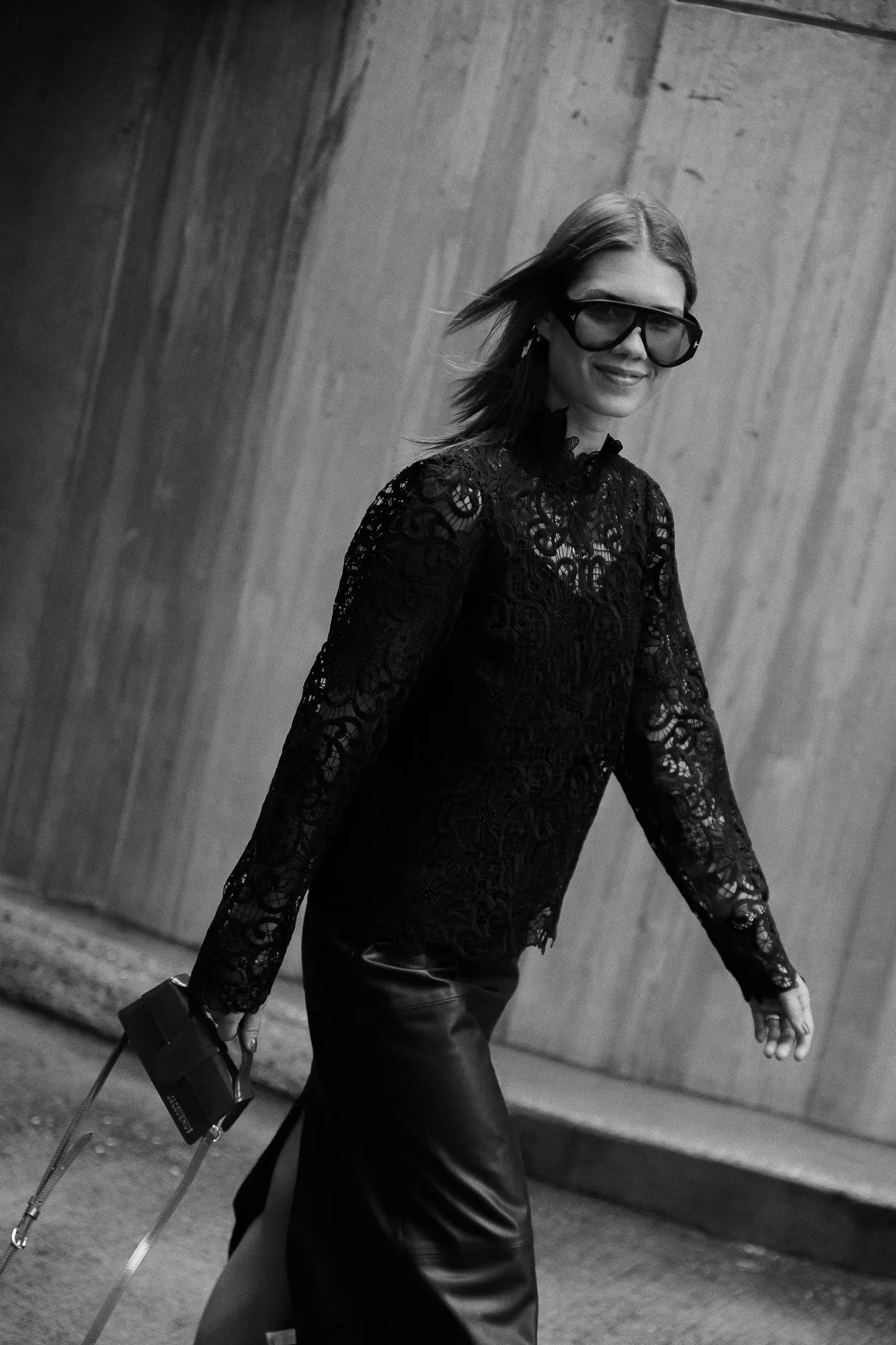 VIBoe LS high neck lace top meteorite