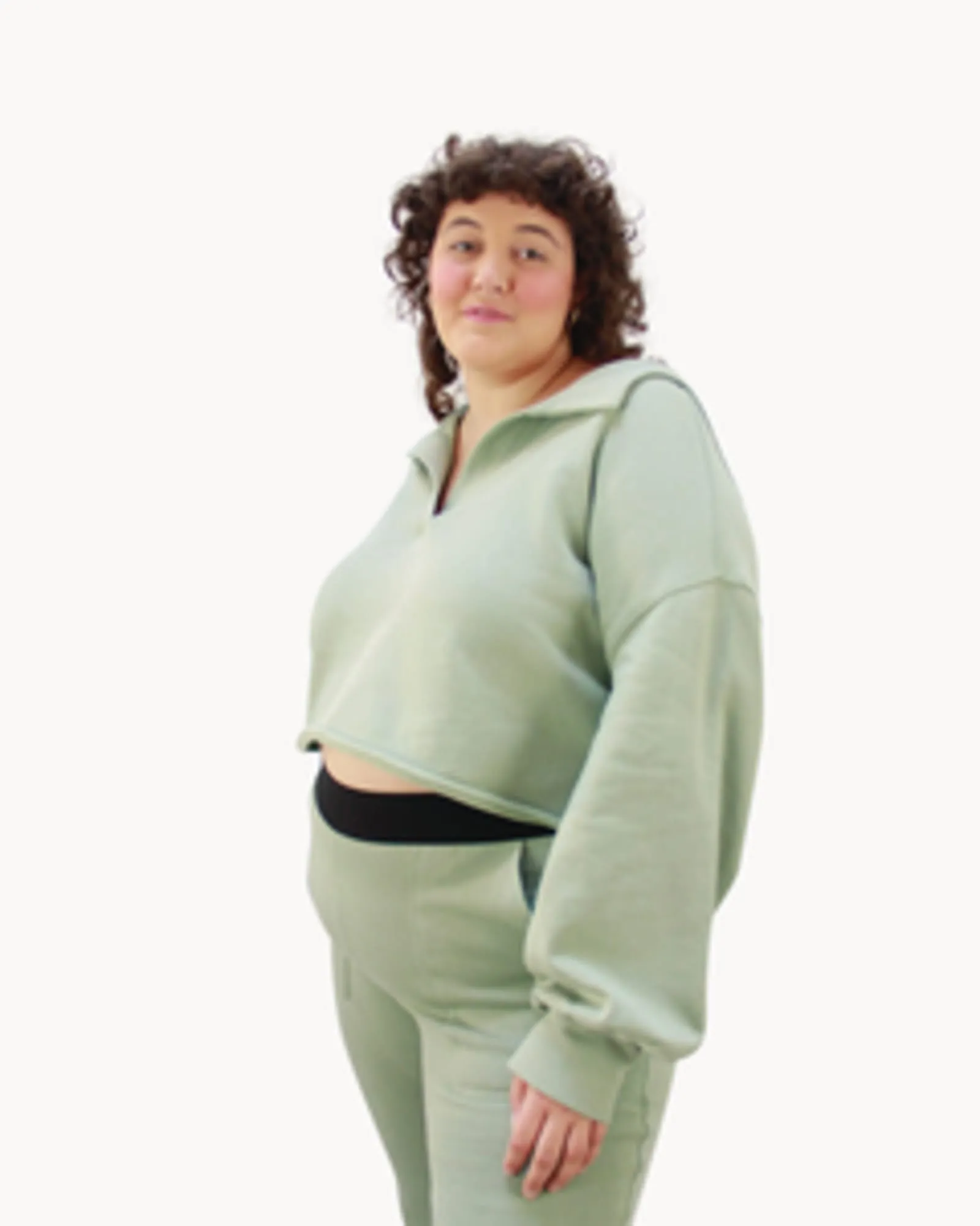 Victoria Polo Fleece Set | AVOCADO