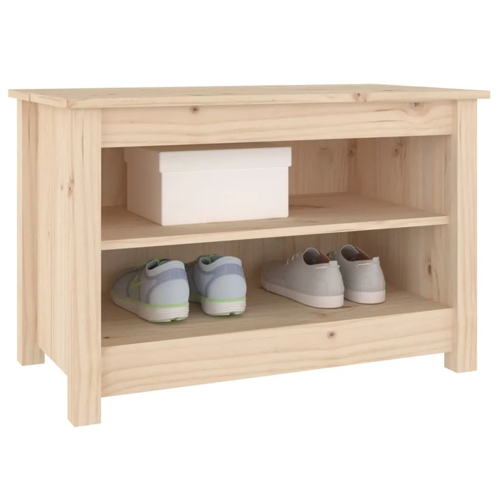 vidaXL Shoe Bench 70x38x45.5 cm Solid Wood Pine