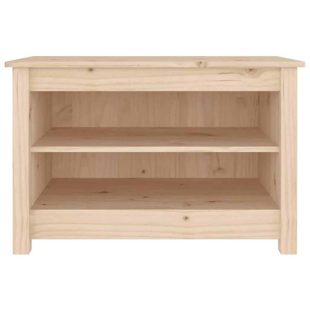 vidaXL Shoe Bench 70x38x45.5 cm Solid Wood Pine