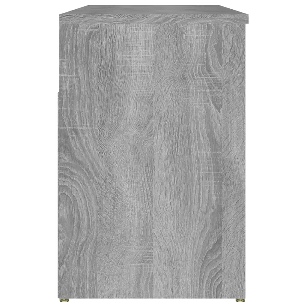 vidaXL Shoe Bench Grey Sonoma 105x30x45 cm Engineered Wood