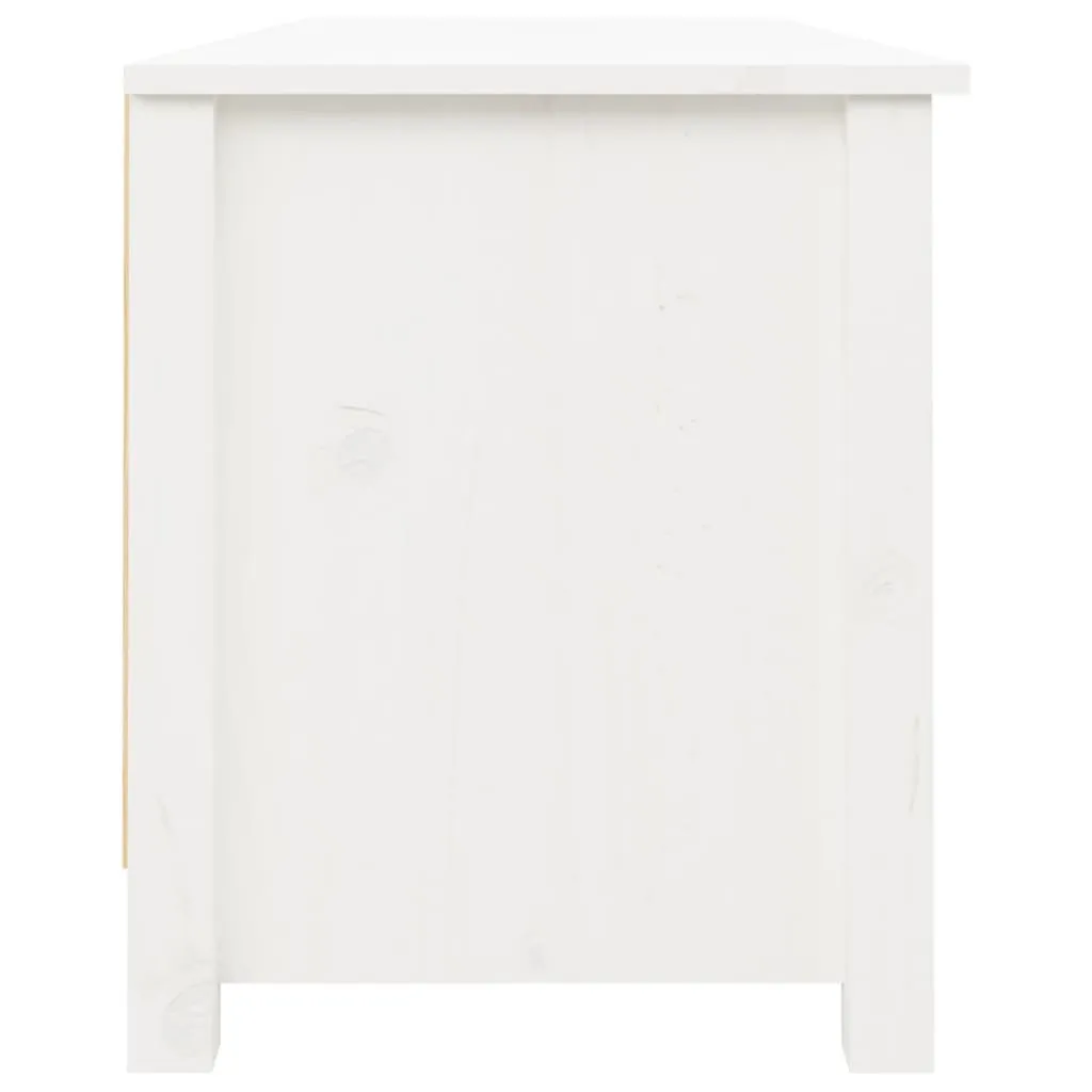 vidaXL Shoe Bench White 110x38x45.5 cm Solid Wood Pine