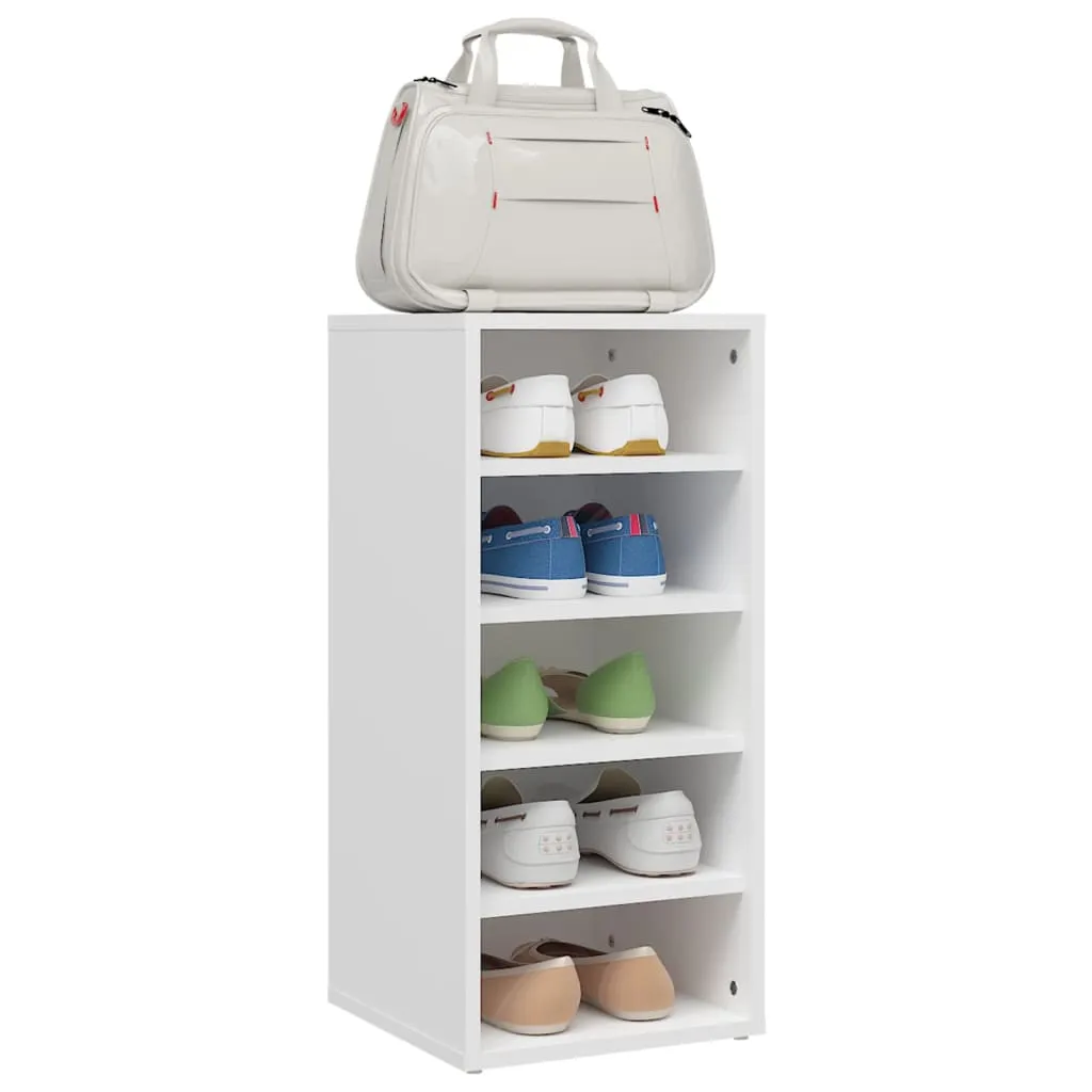 vidaXL Shoe Cabinet White 31.5x35x70 cm Engineered Wood