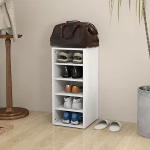 vidaXL Shoe Cabinet White 31.5x35x70 cm Engineered Wood