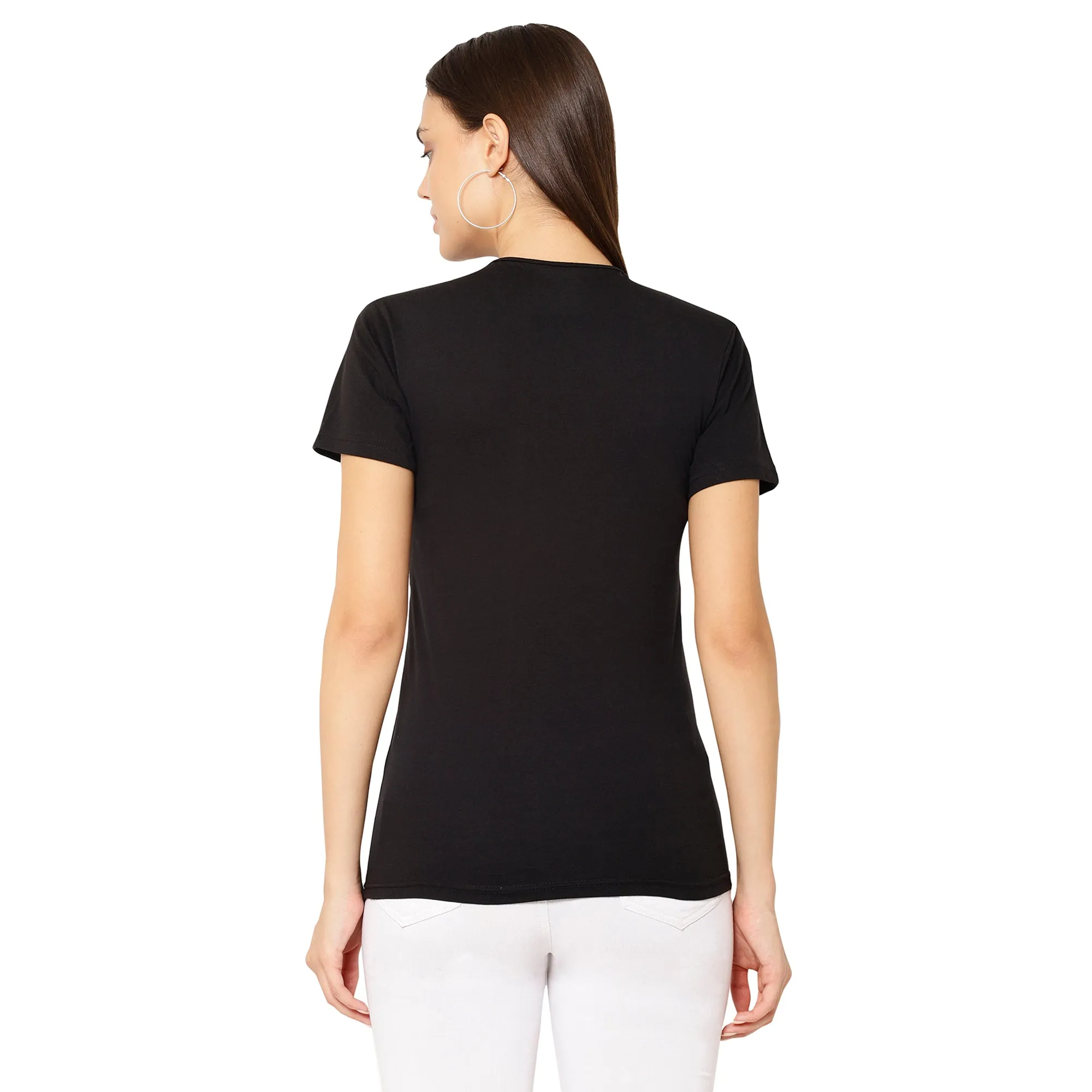 Vimal Jonney Black Color T-shirt For Women
