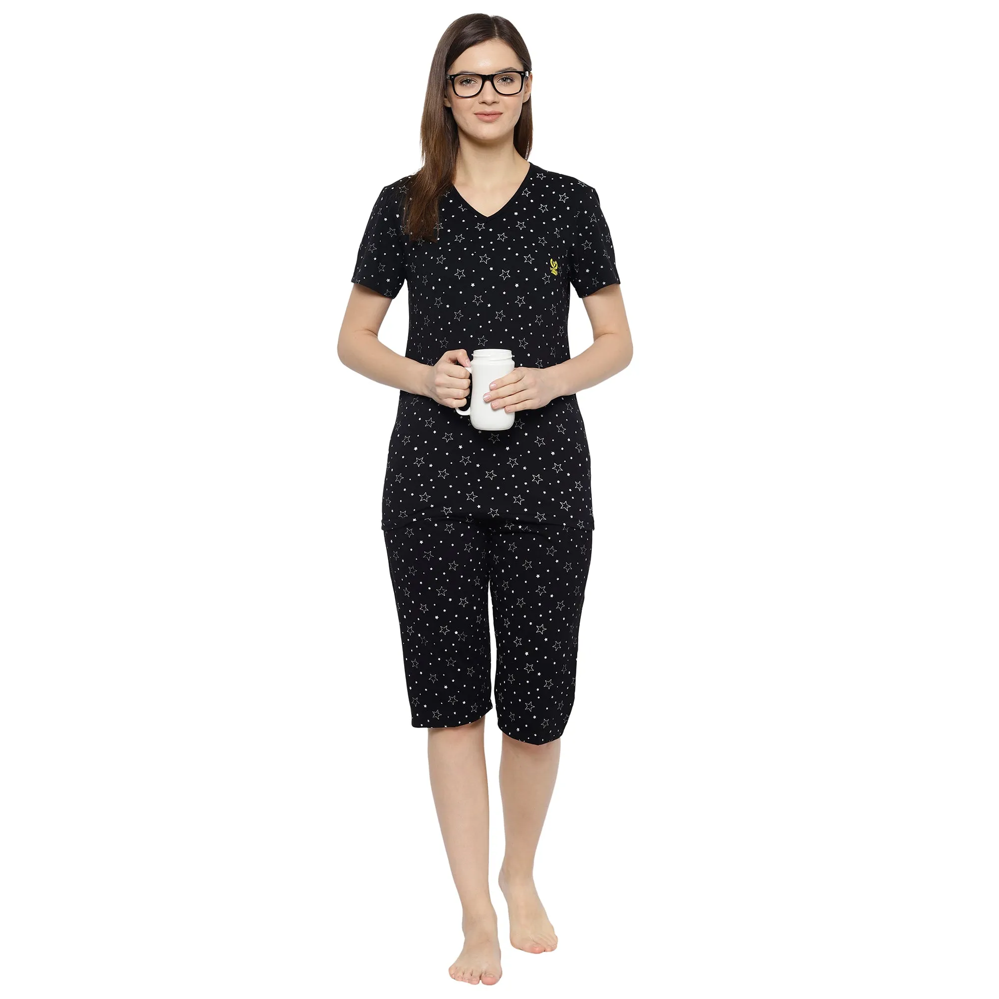 Vimal Jonney Black Women's Night Suit