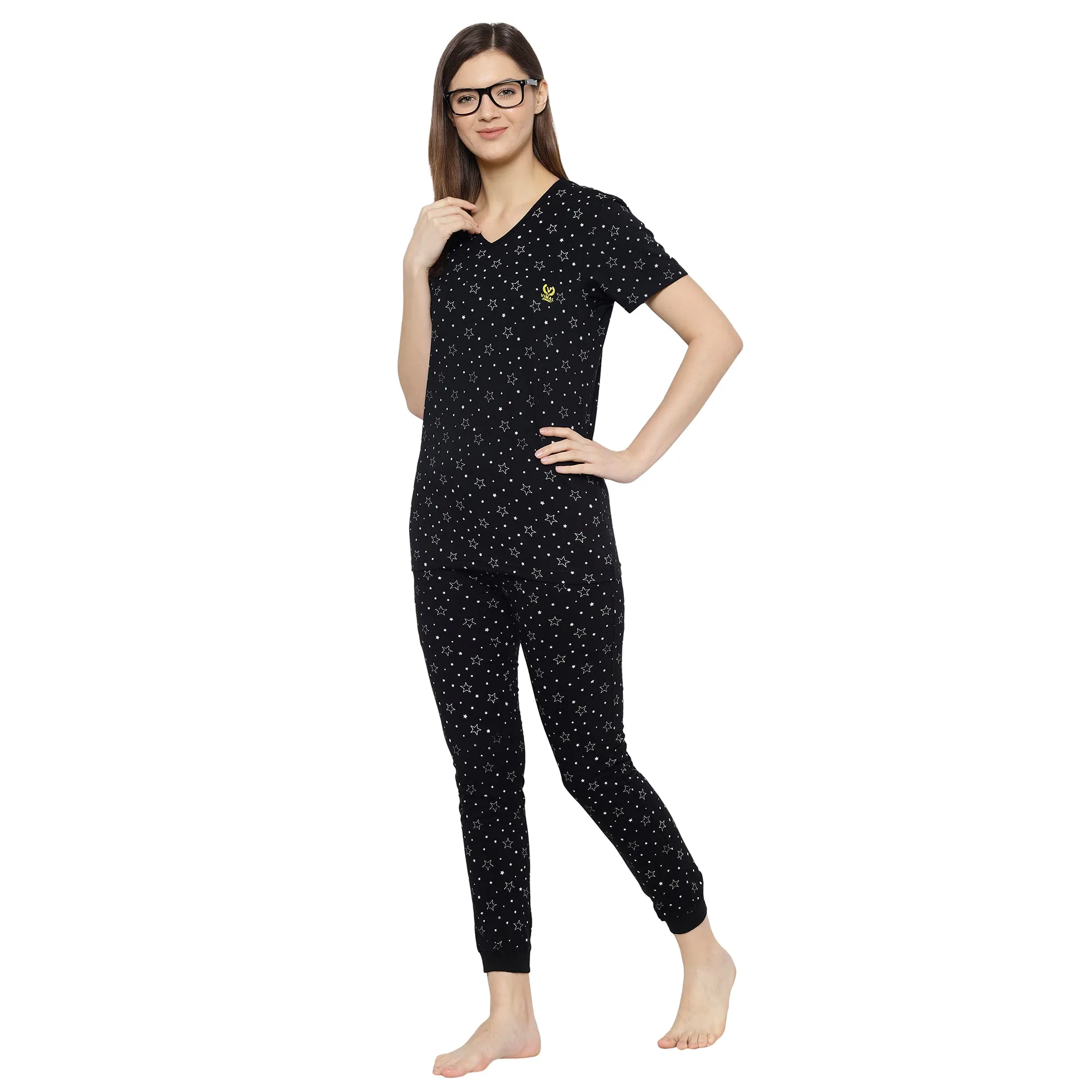Vimal Jonney Black Women's Night Suit