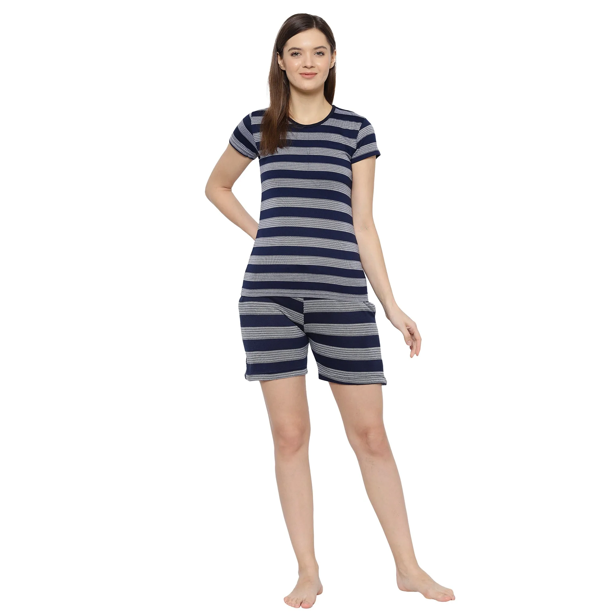 Vimal Jonney Dark Blue Women's Night Suit