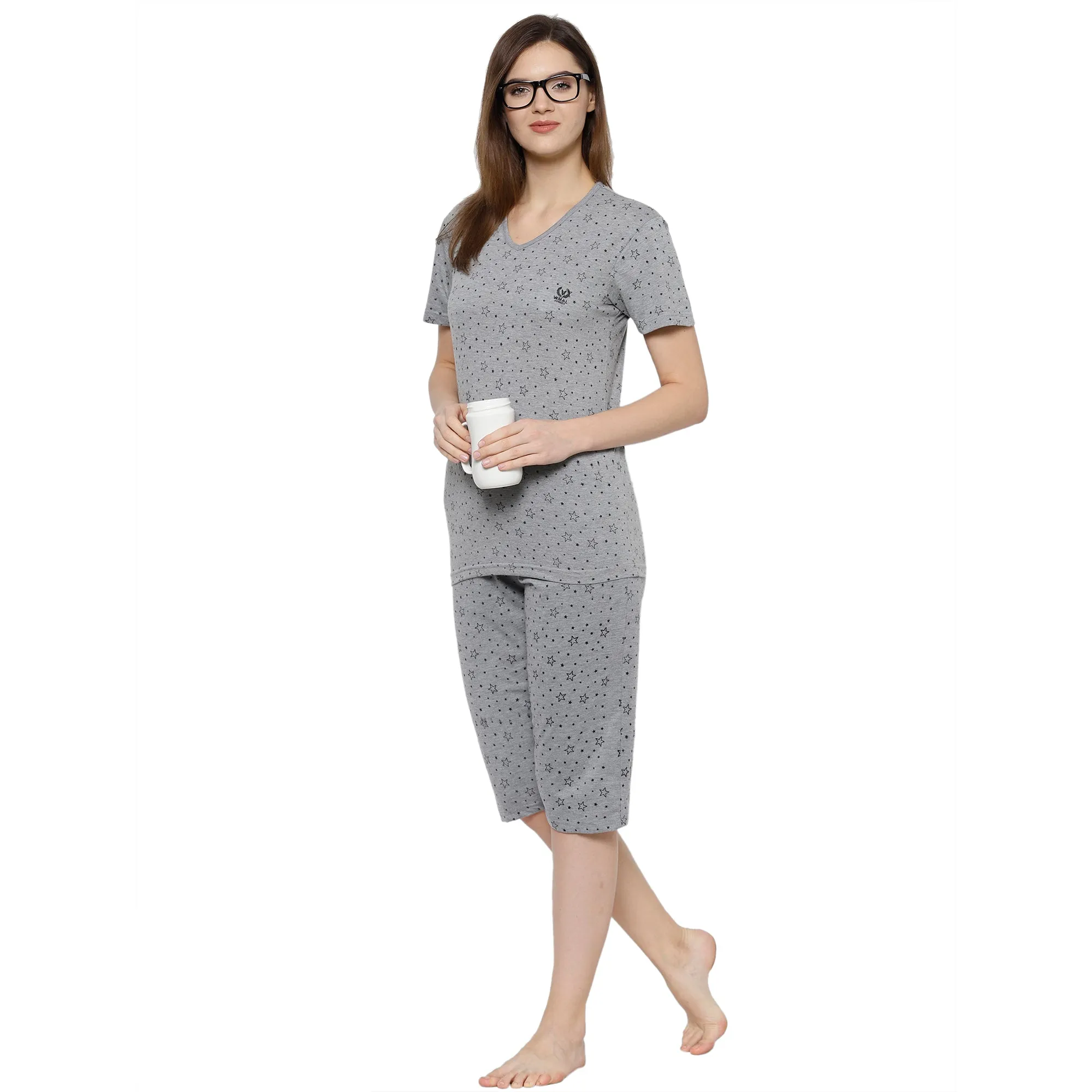Vimal Jonney Grey Women's Night Suit