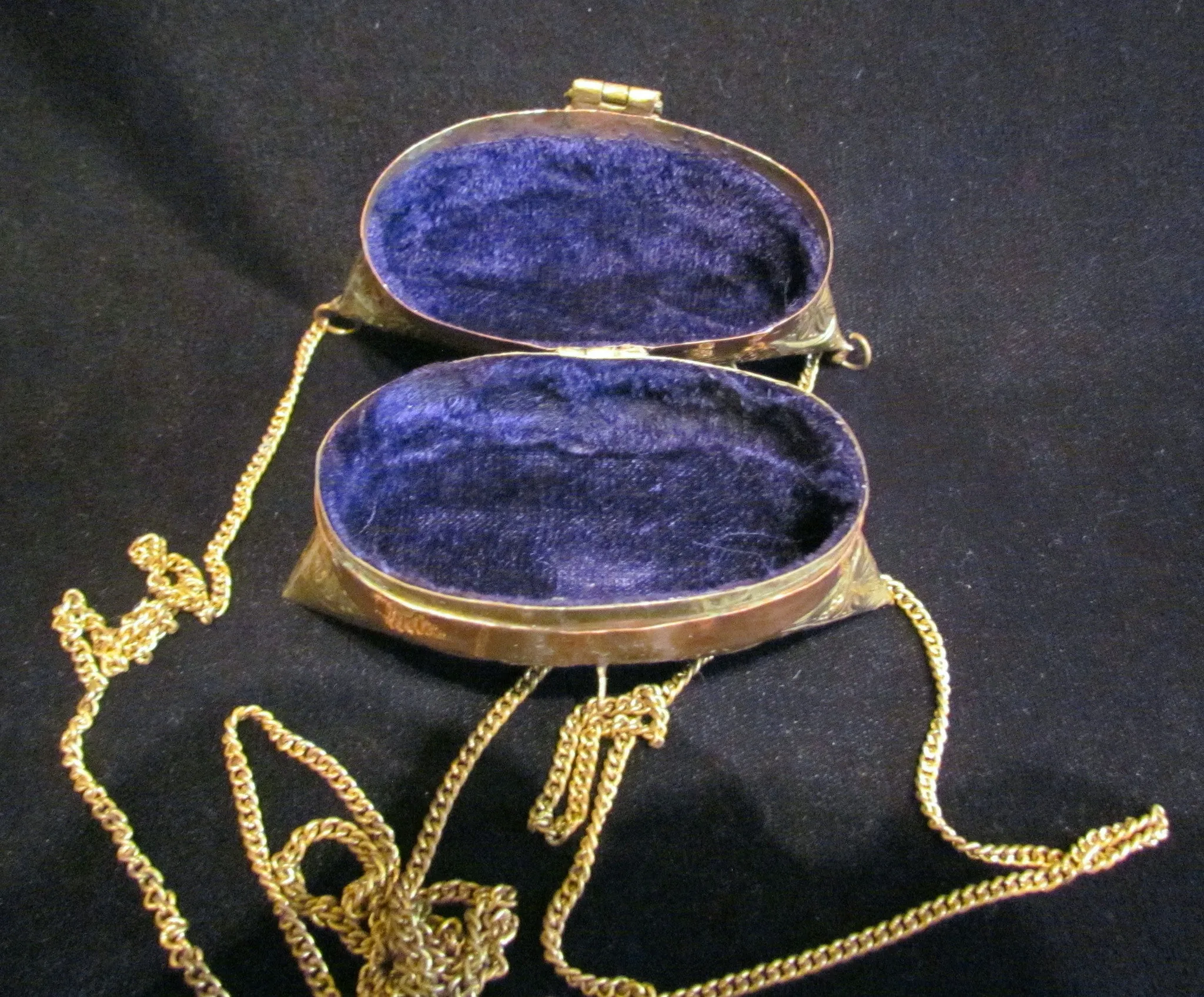 Vintage Brass And Copper Pillow Purse Small 1930s Shell Evening Bag