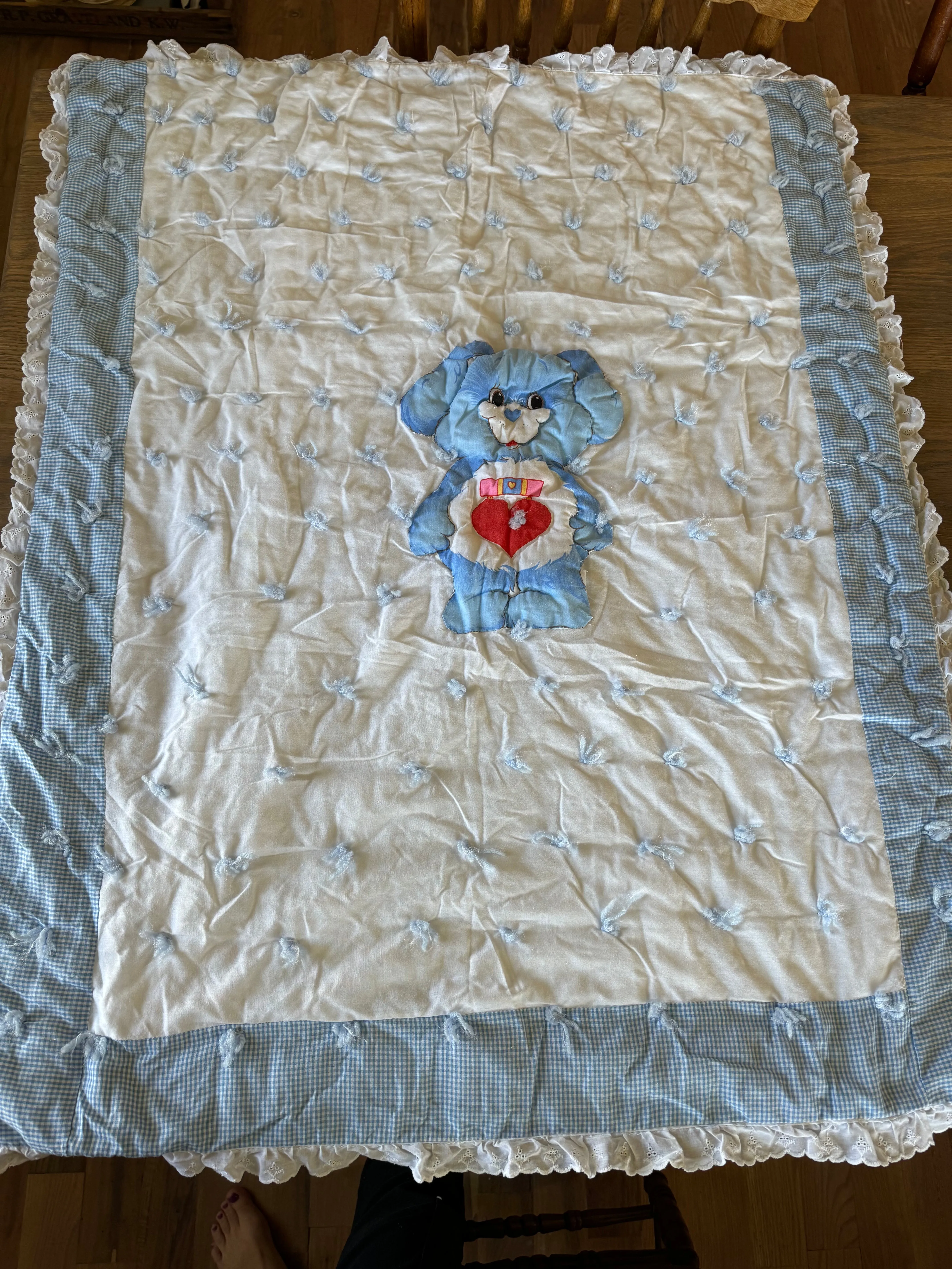 Vintage Carebear Baby Quilt