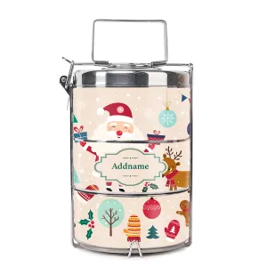 Vintage Christmas Tiffin Carrier