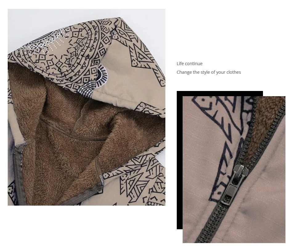 Vintage Floral Chic Hooded Jacket