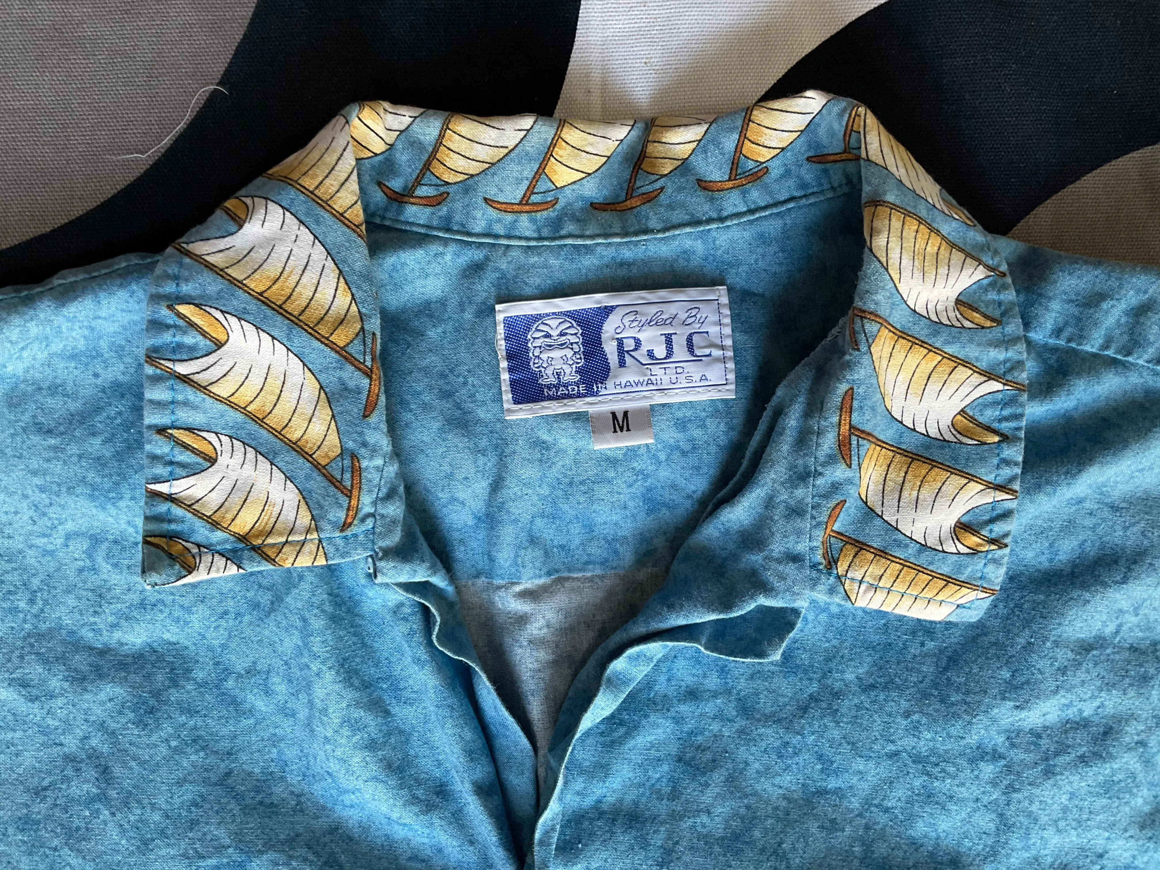 Vintage Hawaiian shirt by Styled by RJC, made in USA, Medium