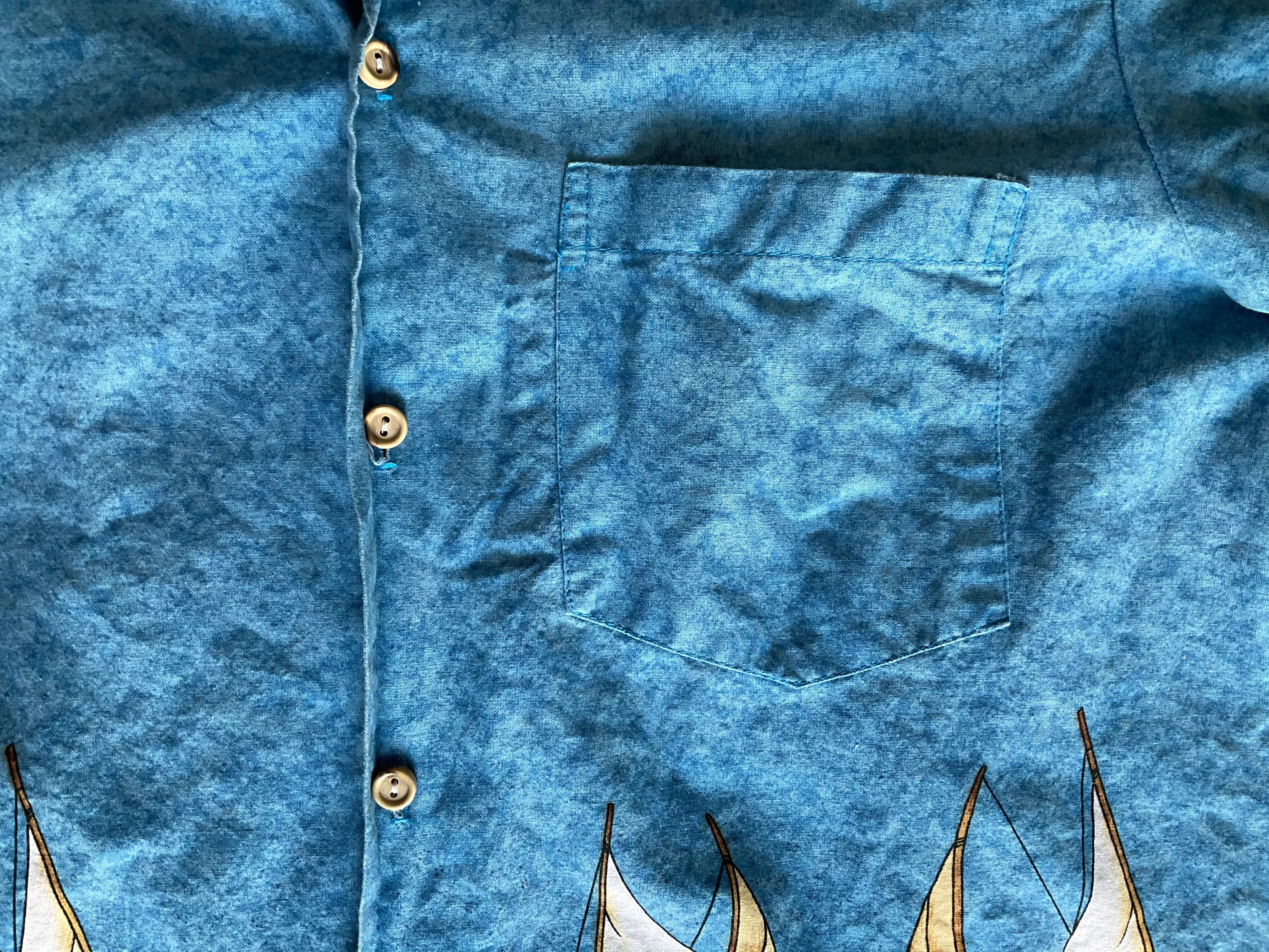 Vintage Hawaiian shirt by Styled by RJC, made in USA, Medium