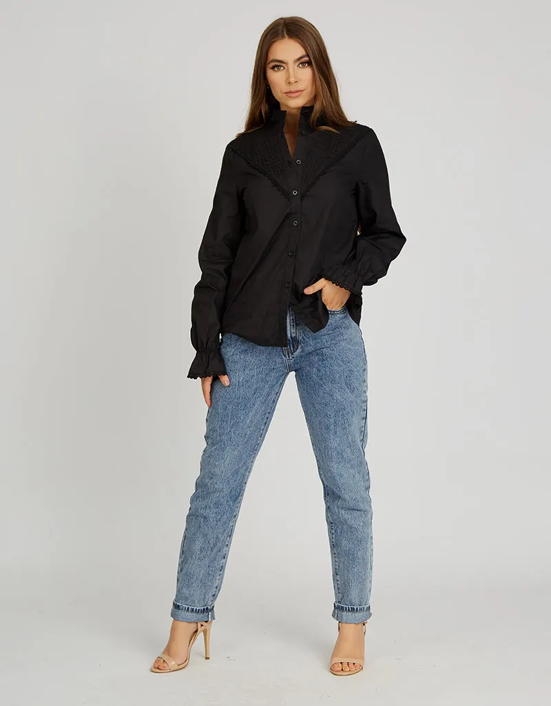 Vintage Lace Trim Shirt