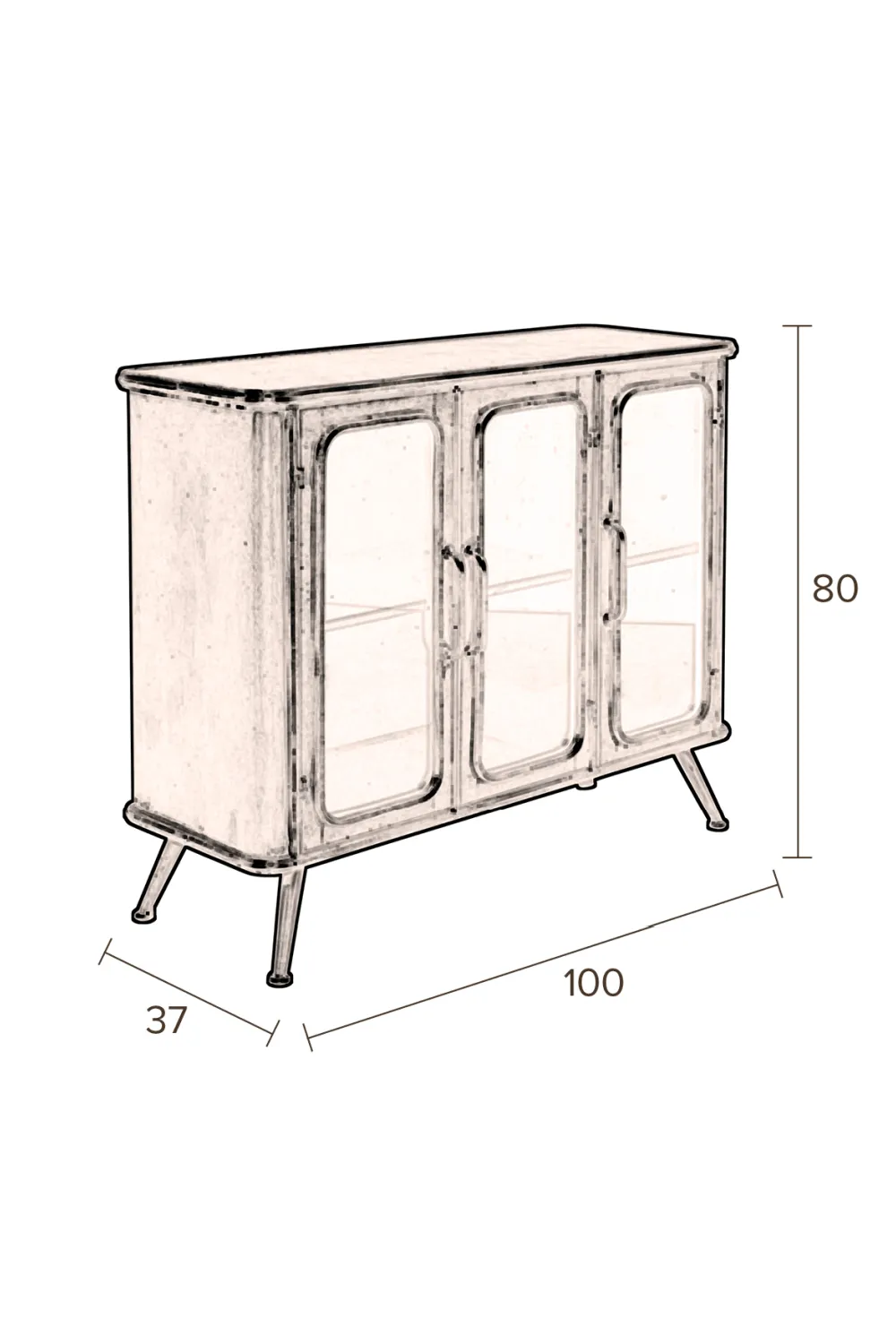Vintage Metal Sideboard | Dutchbone Denza