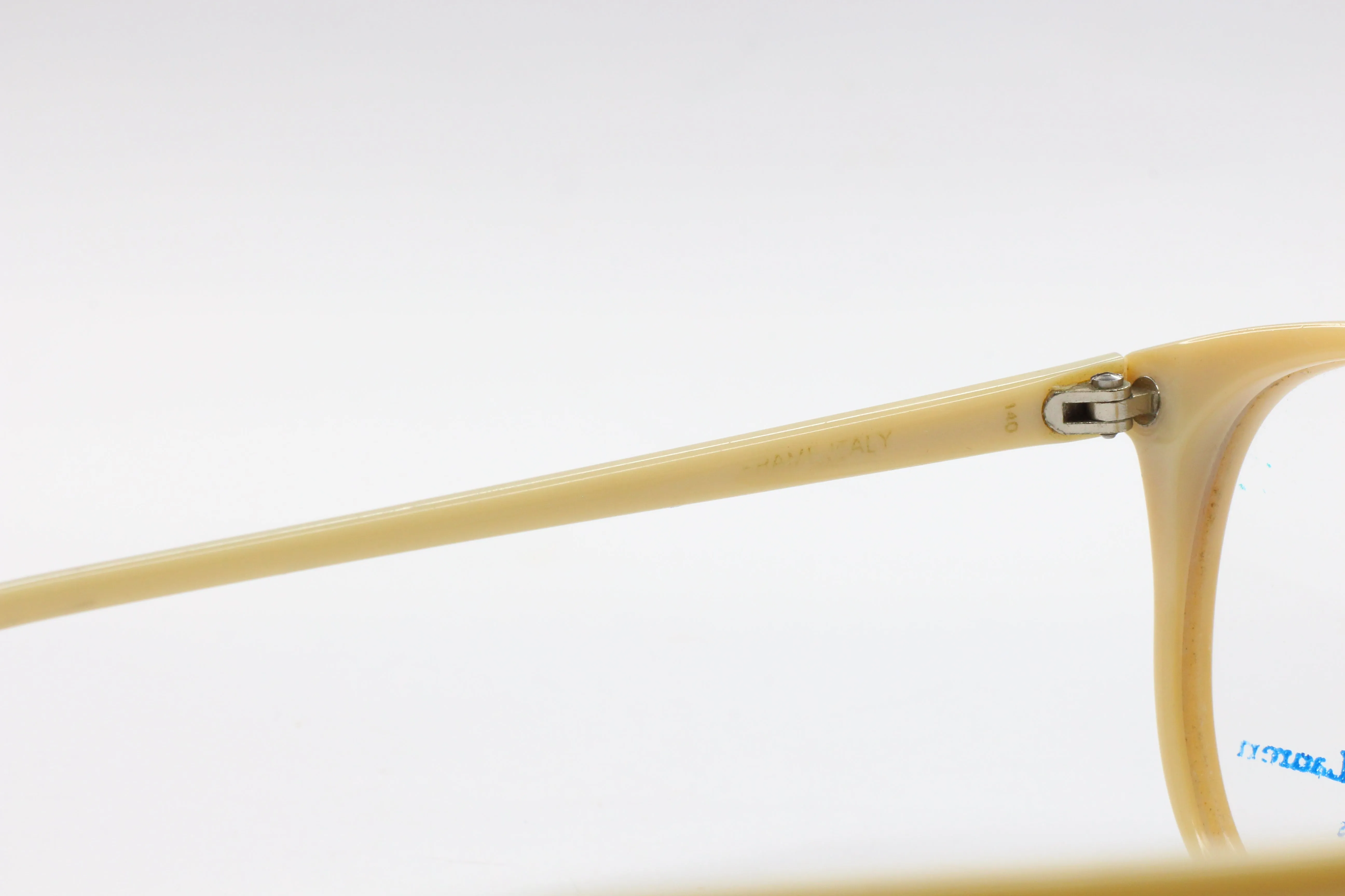 Vintage RALPH LAUREN POLO 25 FLEX Eyeglasses Plastic Beige Retro 1980's NEW