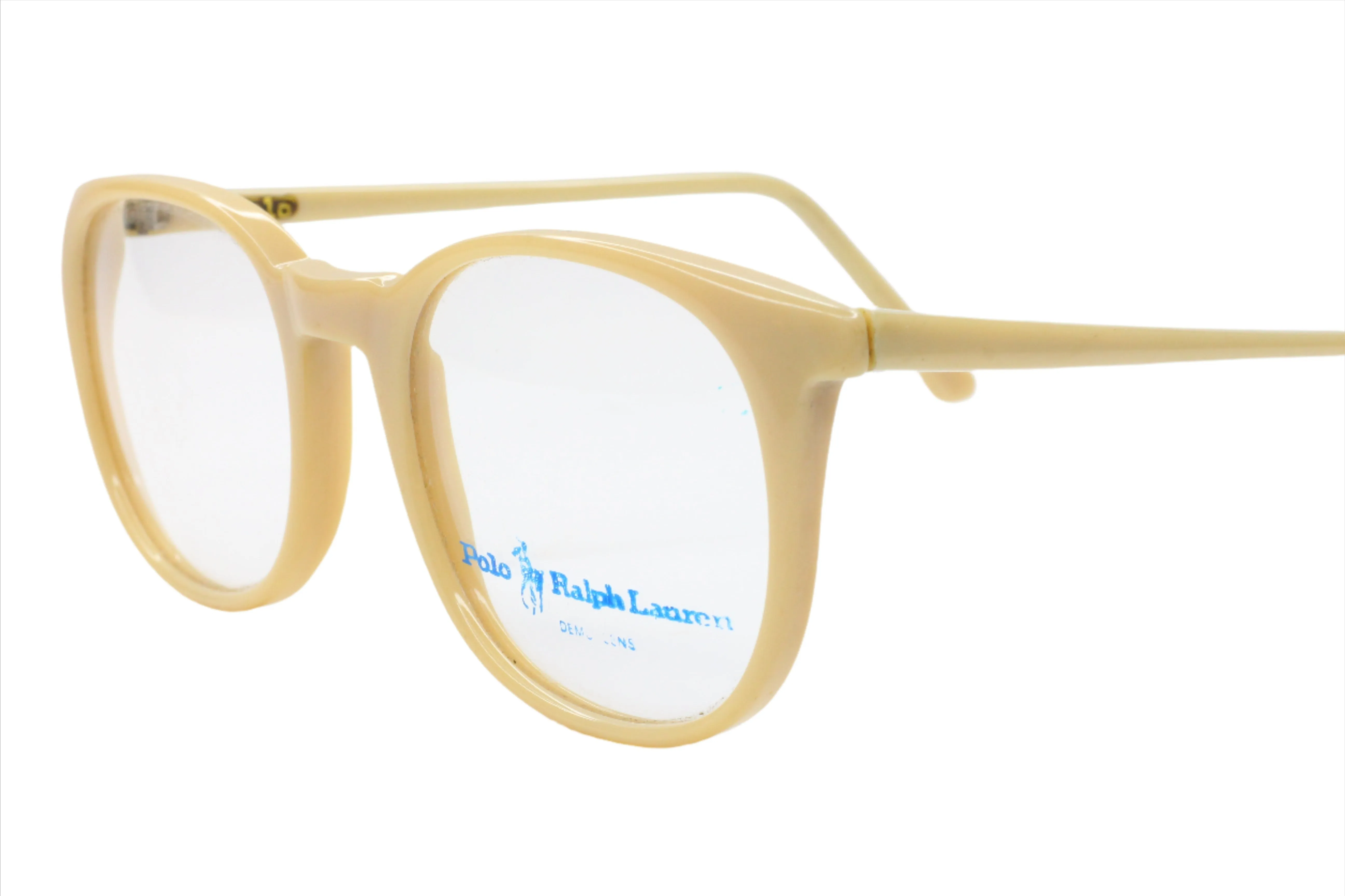 Vintage RALPH LAUREN POLO 25 FLEX Eyeglasses Plastic Beige Retro 1980's NEW