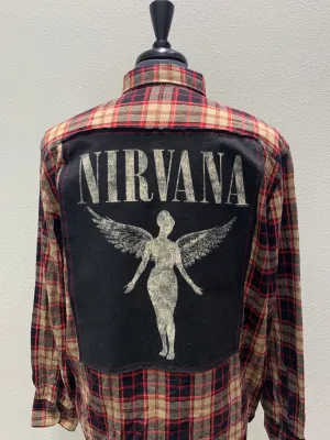 Vintage Repurposed Nirvana Flannel