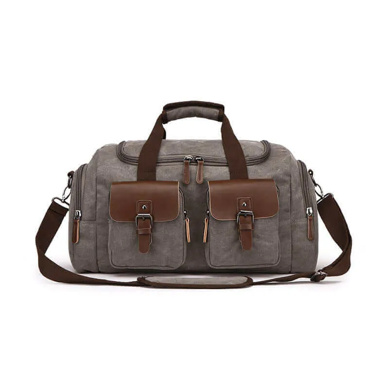 Vintage Style Canvas Duffle Bag 32L