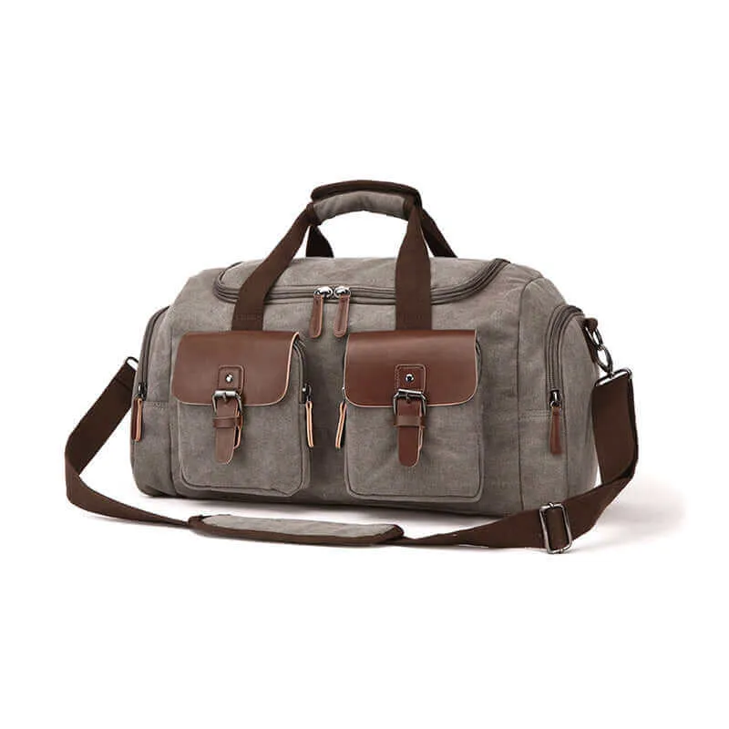 Vintage Style Canvas Duffle Bag 32L