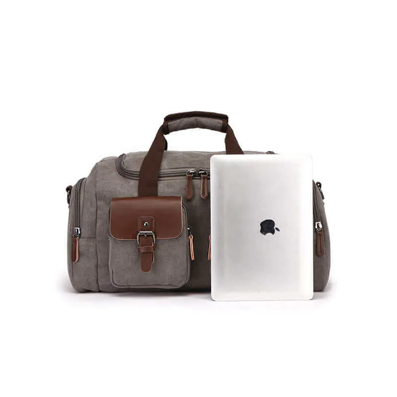 Vintage Style Canvas Duffle Bag 32L