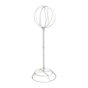 Vintage Tabletop 22" White Metal Wire Hat/Wig Stand