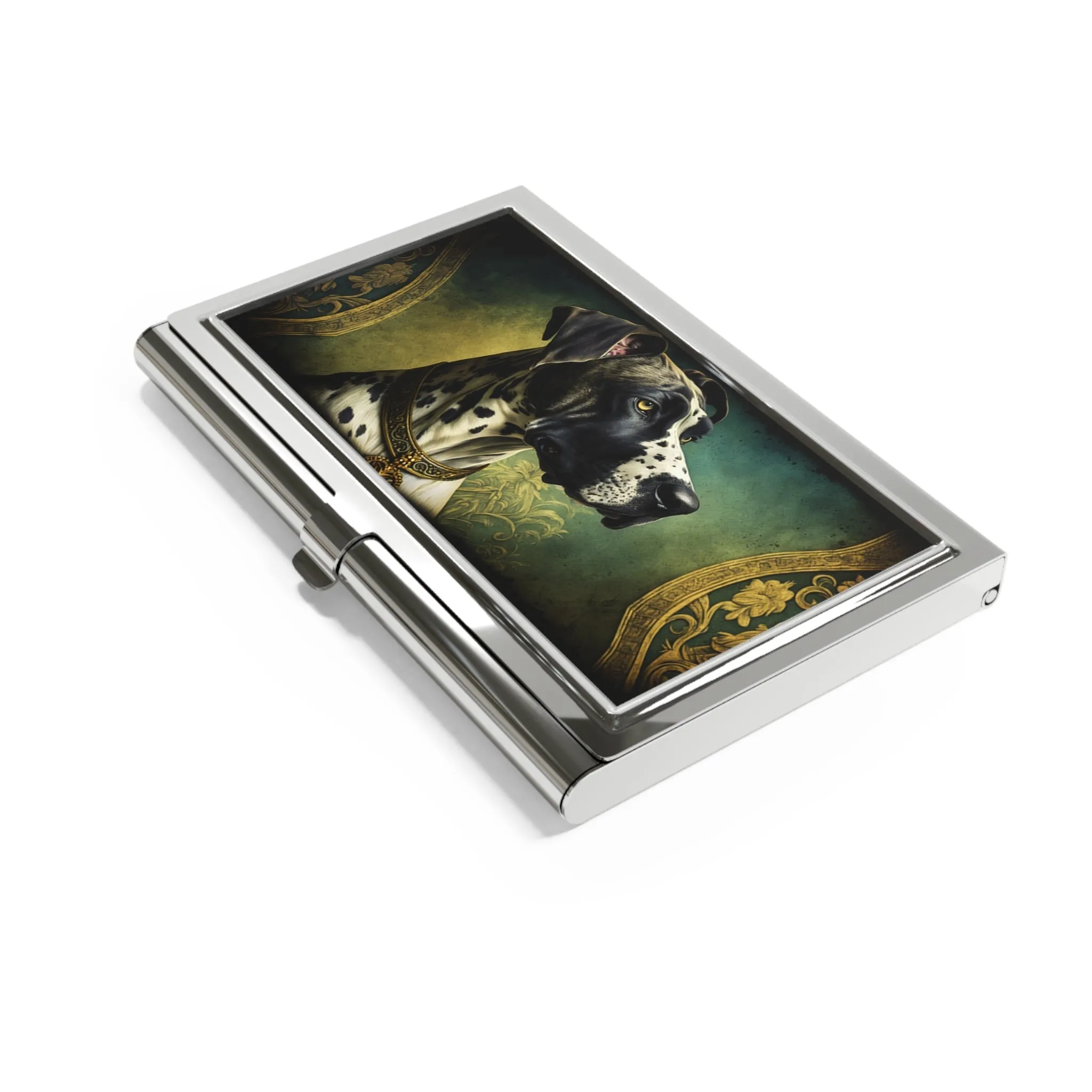 Vintage Victorian Great Dane Business Card Holder
