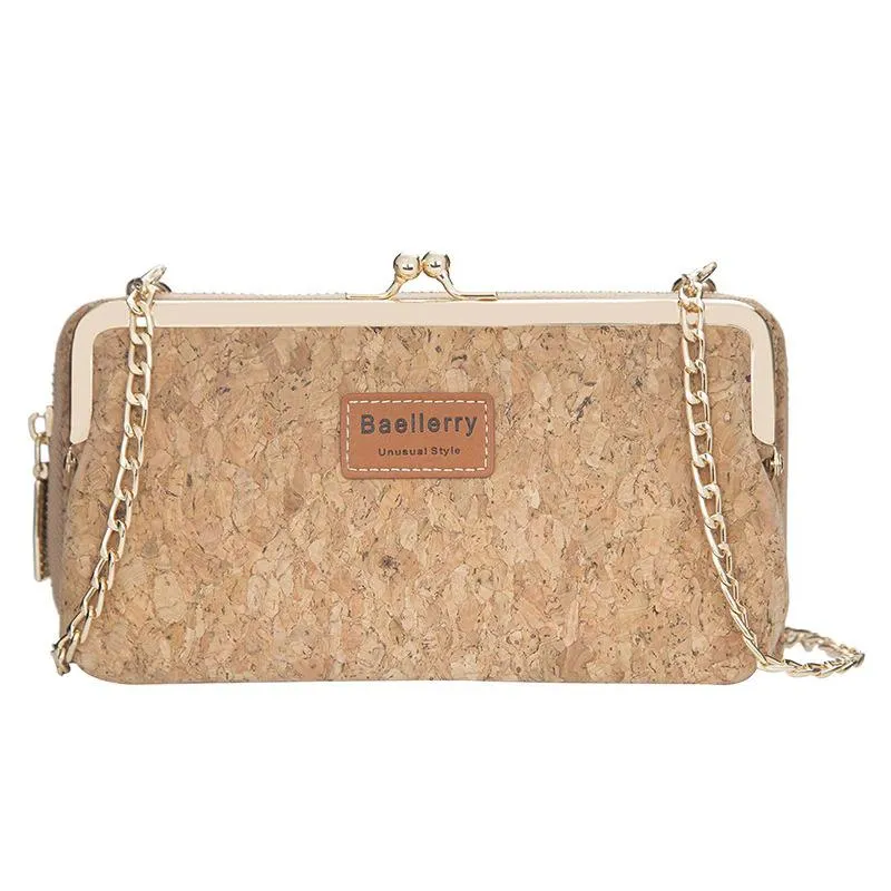 Vintage Wood Grain Style Shoulder Bag