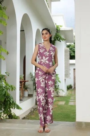 Violet Vine Cotton Flex Co ord Set